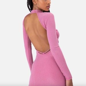 Adika Pink Backless Dress